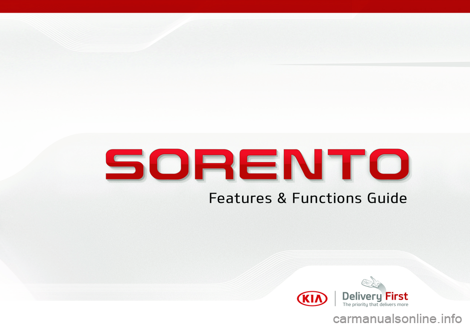 KIA SORENTO 2020  Features and Functions Guide 