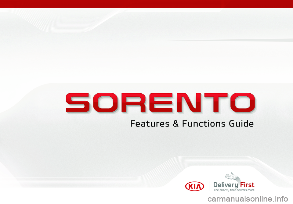 KIA SORENTO 2018  Features and Functions Guide 