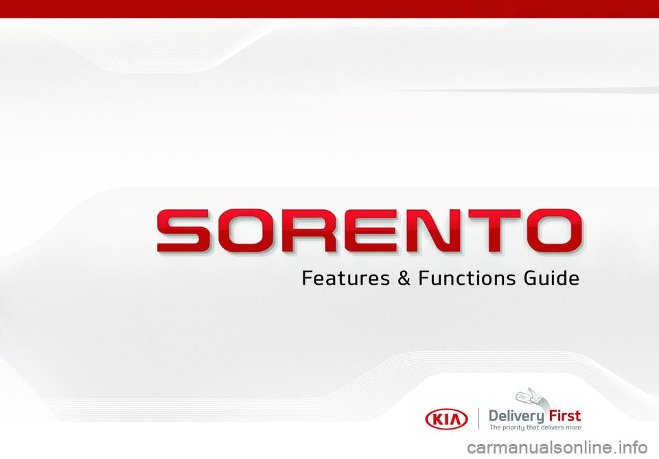 KIA SORENTO 2017  Features and Functions Guide 