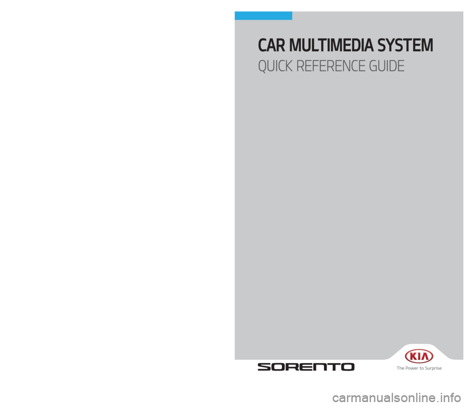 KIA SORENTO 2017  Navigation System Quick Reference Guide 