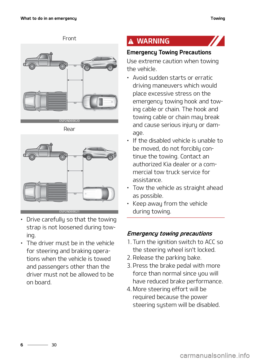 KIA SELTOS 2022  Owners Manual �8�I�B�U��U�P��E�P��J�O��B�O��F�N�F�S�H�F�O�D�Z
��
�
�5�P�X�J�O�H
��S�P�O�U
�3�F�B�S
LÜ �%�S�J�W�F��D�B�S�F�G�V�M�M�Z��T�P��U�I�B�U��U�I�F��U�P�X�J�O�H�
�T�U�S�B�Q��J�T��O�P�U��M�P�