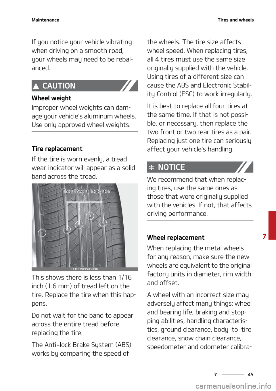 KIA SELTOS 2022  Owners Manual ��
�
�
�.�B�J�O�U�F�O�B�O�D�F�5�J�S�F�T��B�O�E��X�I�F�F�M�T
�*�G��Z�P�V��O�P�U�J�D�F��Z�P�V�S��W�F�I�J�D�M�F��W�J�C�S�B�U�J�O�H�
�X�I�F�O��E�S�J�W�J�O�H��P�O��B��T�N�P�P�U�I��S�P�B�E�