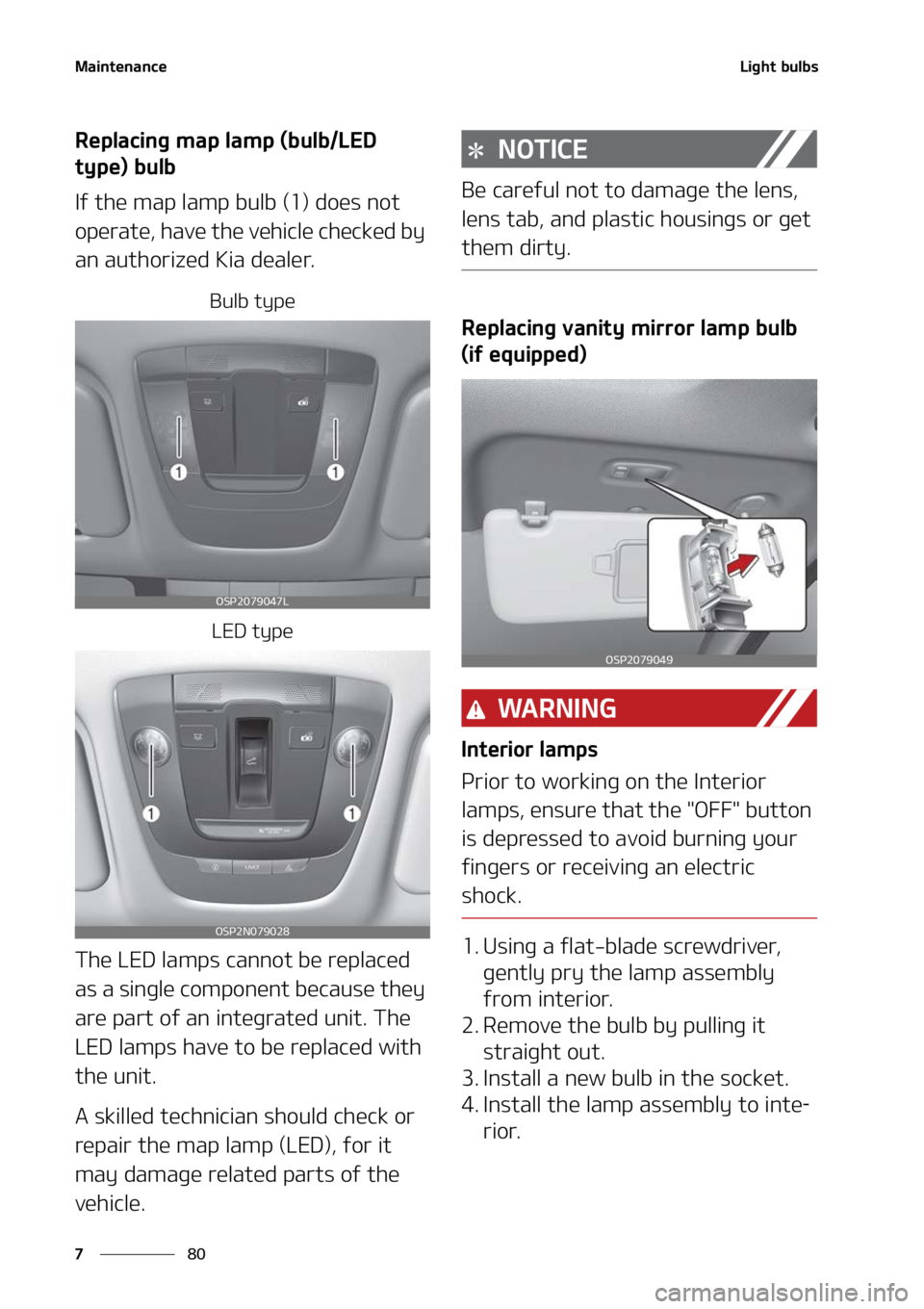 KIA SELTOS 2022  Owners Manual �.�B�J�O�U�F�O�B�O�D�F
��
�
�-�J�H�I�U��C�V�M�C�T
�3�F�Q�M�B�D�J�O�H��N�B�Q��M�B�N�Q��	�C�V�M�C��-�&�%�
�U�Z�Q�F�
��C�V�M�C
�*�G��U�I�F��N�B�Q��M�B�N�Q��C�V�M�C��	��
��E�P�F�T��O�P�U