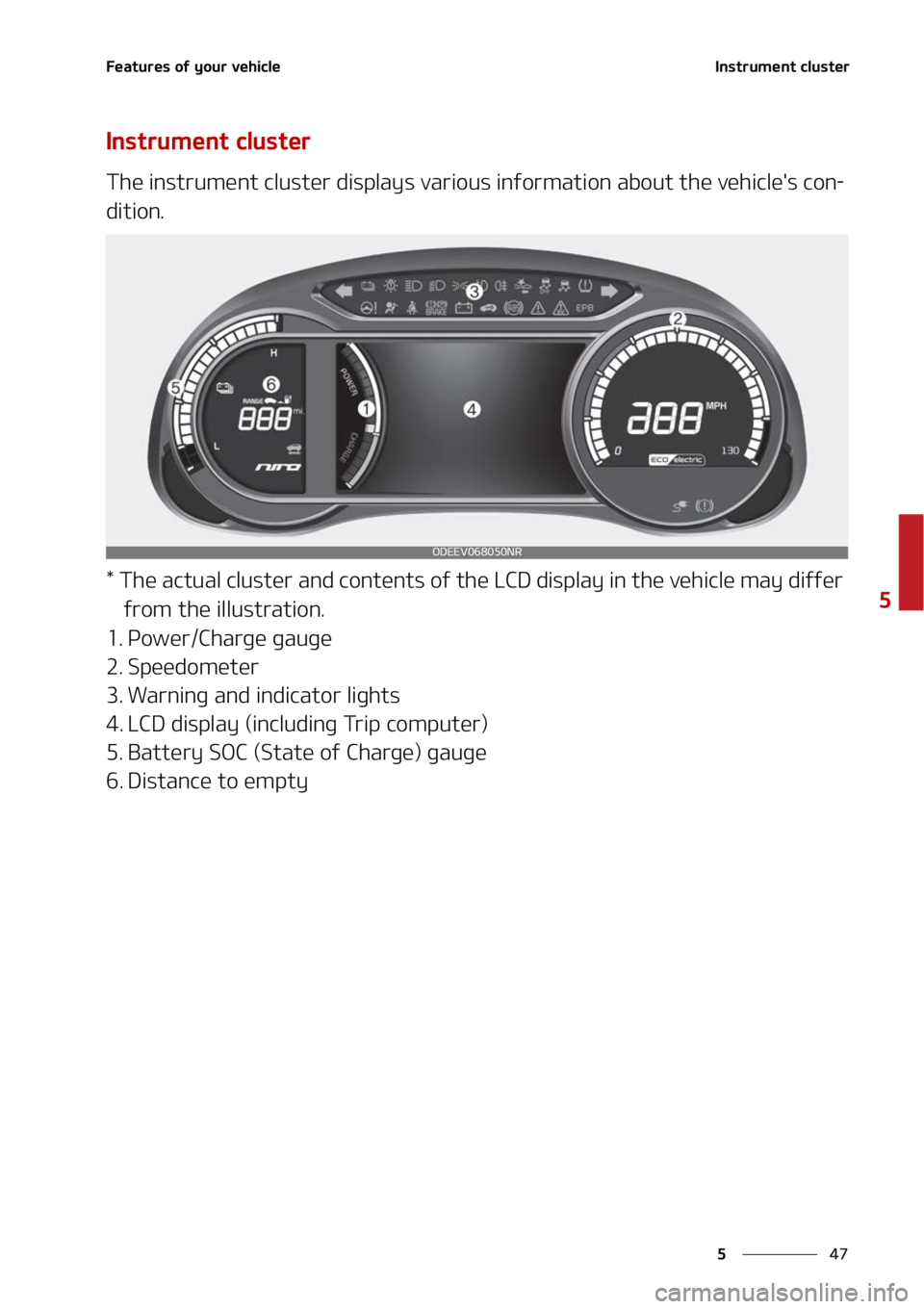 KIA NIRO EV 2022  Owners Manual ��
�
�
��F�B�U�V�S�F�T��P�G��Z�P�V�S��W�F�I�J�D�M�F�*�O�T�U�S�V�N�F�O�U��D�M�V�T�U�F�S
�*�O�T�U�S�V�N�F�O�U��D�M�V�T�U�F�S
�5�I�F��J�O�T�U�S�V�N�F�O�U��D�M�V�T�U�F�S��E�J�T�Q�M�B�Z�T��W�