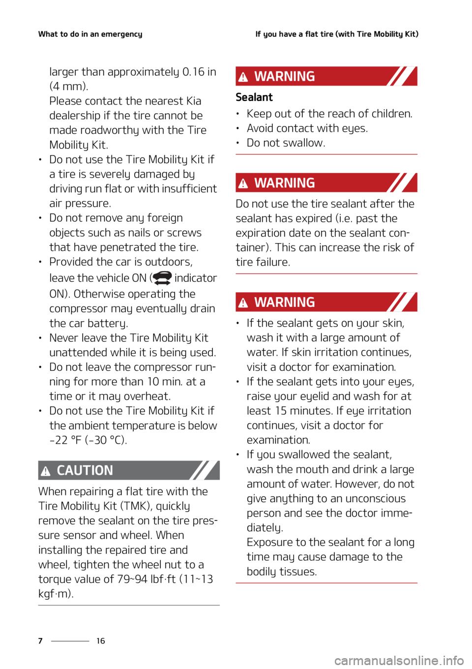 KIA NIRO EV 2022  Owners Manual �8�I�B�U��U�P��E�P��J�O��B�O��F�N�F�S�H�F�O�D�Z
��
�
�*�G��Z�P�V��I�B�W�F��B��G�M�B�U��U�J�S�F��	�X�J�U�I��5�J�S�F��.�P�C�J�M�J�U�Z��,�J�U�

�M�B�S�H�F�S��U�I�B�O��B�Q�Q�S�P�Y�J�N�B