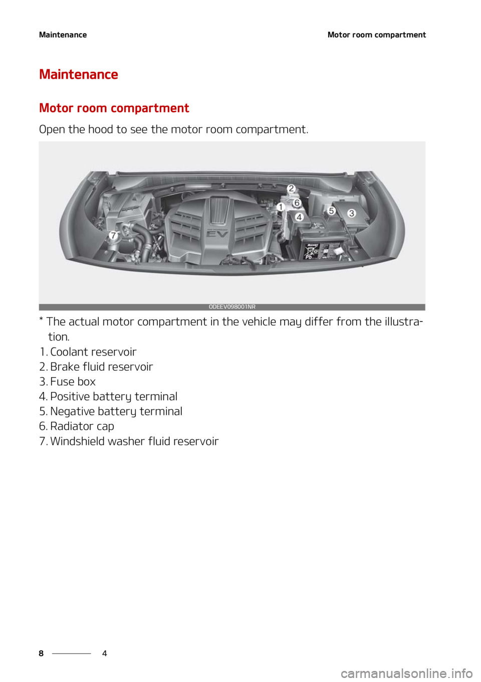 KIA NIRO EV 2022  Owners Manual �.�B�J�O�U�F�O�B�O�D�F
�
�
�.�P�U�P�S��S�P�P�N��D�P�N�Q�B�S�U�N�F�O�U
�.�B�J�O�U�F�O�B�O�D�F
�.�P�U�P�S��S�P�P�N��D�P�N�Q�B�S�U�N�F�O�U
�0�Q�F�O��U�I�F��I�P�P�E��U�P��T�F�F��U�I�F� �N�P�U�