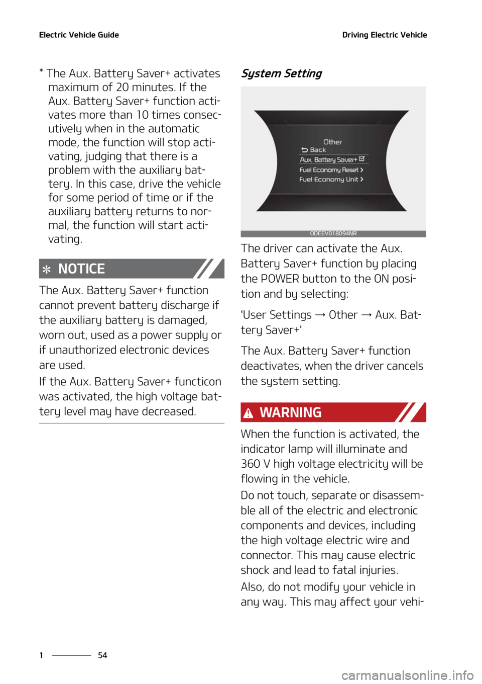 KIA NIRO EV 2022 Repair Manual �&�M�F�D�U�S�J�D��7�F�I�J�D�M�F��(�V�J�E�F
��
�
�%�S�J�W�J�O�H��&�M�F�D�U�S�J�D��7�F�I�J�D�M�F
���5�I�F��"�V�Y���#�B�U�U�F�S�Z ��4�B�W�F�S���B�D�U�J�W�B�U�F�T�
�N�B�Y�J�N�V�N��P�G��