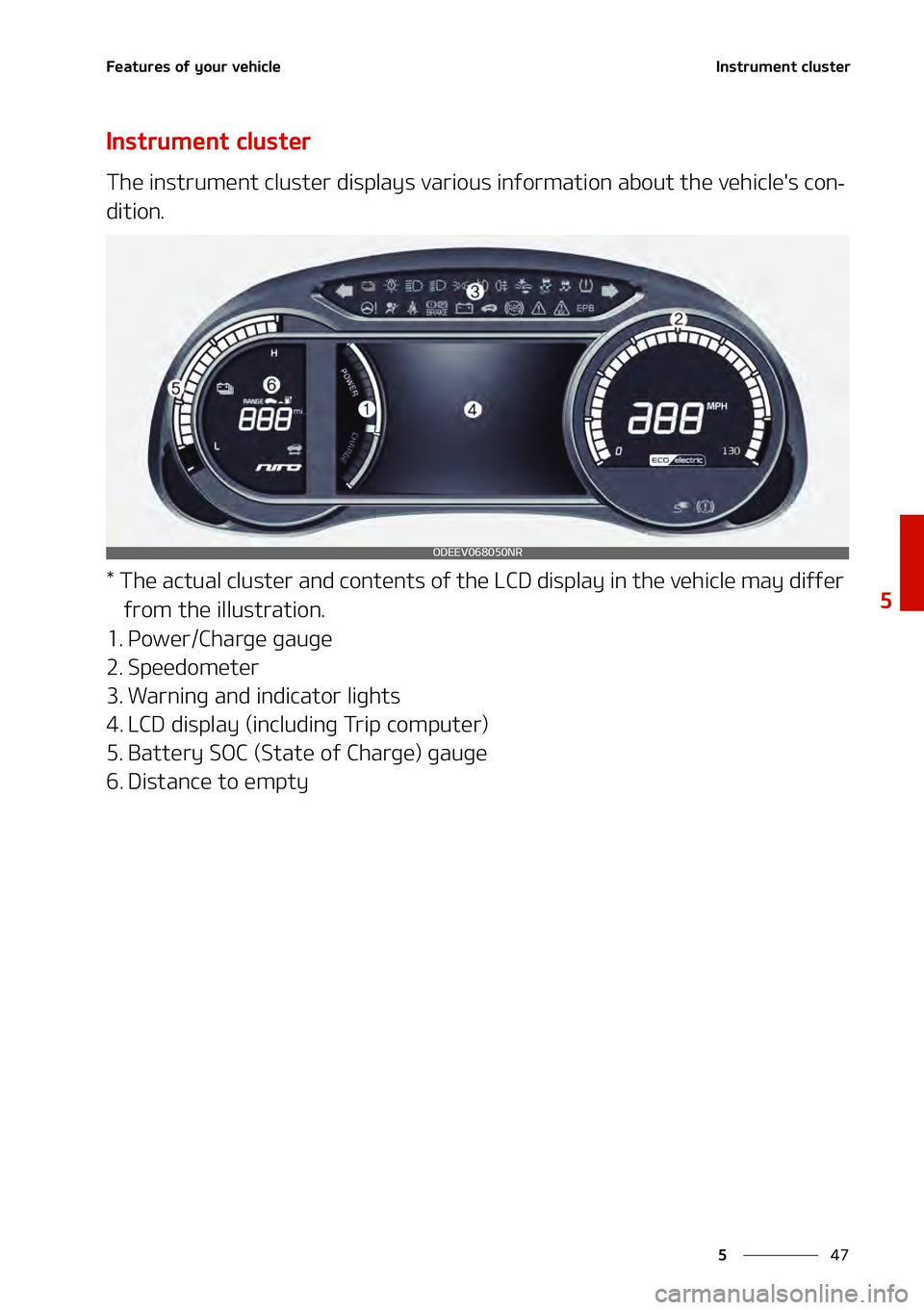 KIA NIRO EV 2021  Owners Manual ��
�
�
��F�B�U�V�S�F�T��P�G��Z�P�V�S��W�F�I�J�D�M�F�*�O�T�U�S�V�N�F�O�U��D�M�V�T�U�F�S
�*�O�T�U�S�V�N�F�O�U��D�M�V�T�U�F�S
�5�I�F��J�O�T�U�S�V�N�F�O�U��D�M�V�T�U�F�S��E�J�T�Q�M�B�Z�T��W�