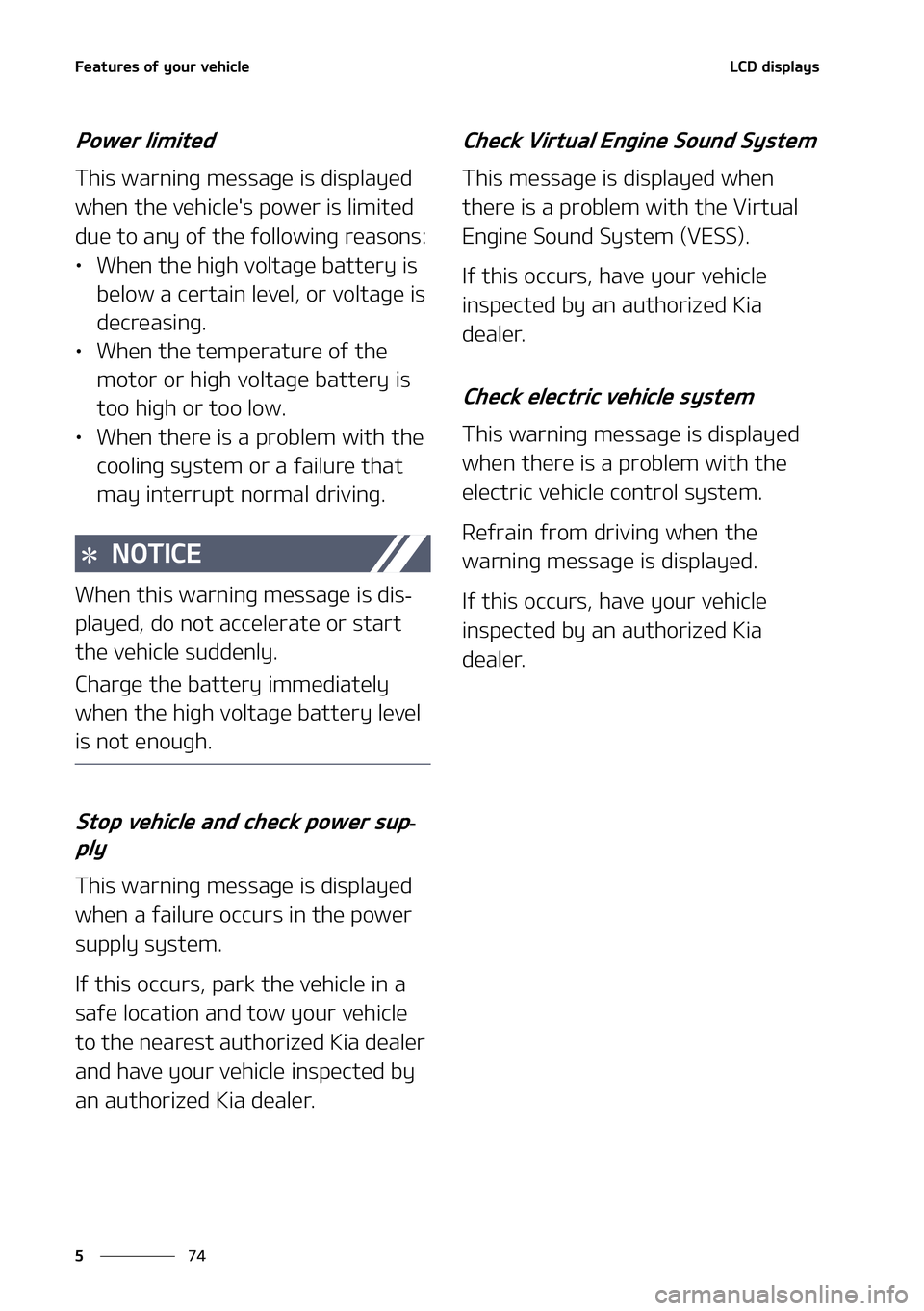 KIA NIRO EV 2021  Owners Manual ��F�B�U�V�S�F�T��P�G��Z�P�V�S��W�F�I�J�D�M�F
��
�
�-�$�%��E�J�T�Q�M�B�Z�T
�1�P�X�F�S��M�J�N�J�U�F�E
�5�I�J�T��X�B�S�O�J�O�H��N�F�T�T�B�H�F��J�T��E�J�T�Q�M�B�Z�F�E�
�X�I�F�O��U�I�F��W�F