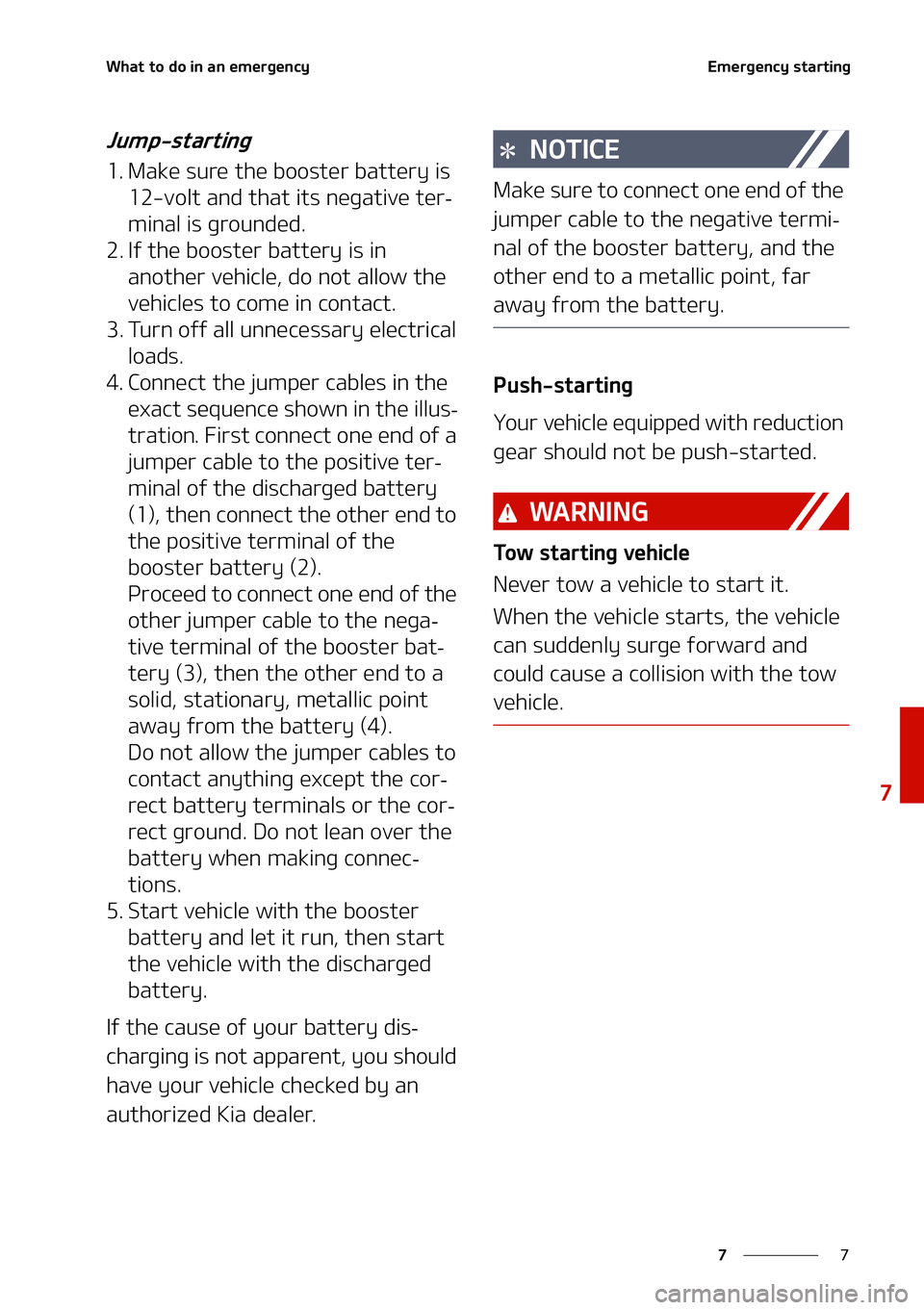 KIA NIRO EV 2021  Owners Manual �
�
�
�8�I�B�U��U�P��E�P��J�O��B�O��F�N�F�S�H�F�O�D�Z�&�N�F�S�H�F�O�D�Z��T�U�B�S�U�J�O�H
�+�V�N�Q��T�U�B�S�U�J�O�H
�� �.�B�L�F��T�V�S�F��U�I�F��C�P�P�T�U�F�S��C�B�U�U�F�S�Z��J�T���