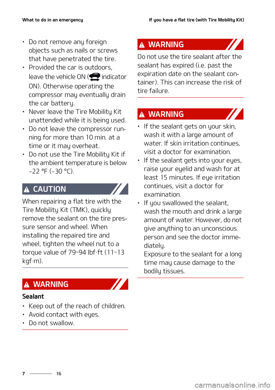 KIA NIRO EV 2021  Owners Manual �8�I�B�U��U�P��E�P��J�O��B�O��F�N�F�S�H�F�O�D�Z
��
�
�*�G��Z�P�V��I�B�W�F��B��G�M�B�U��U�J�S�F��	�X�J�U�I��5�J�S�F��.�P�C�J�M�J�U�Z��,�J�U�

LÜ �%�P��O�P�U��S�F�N�P�W�F��B�O�Z��G