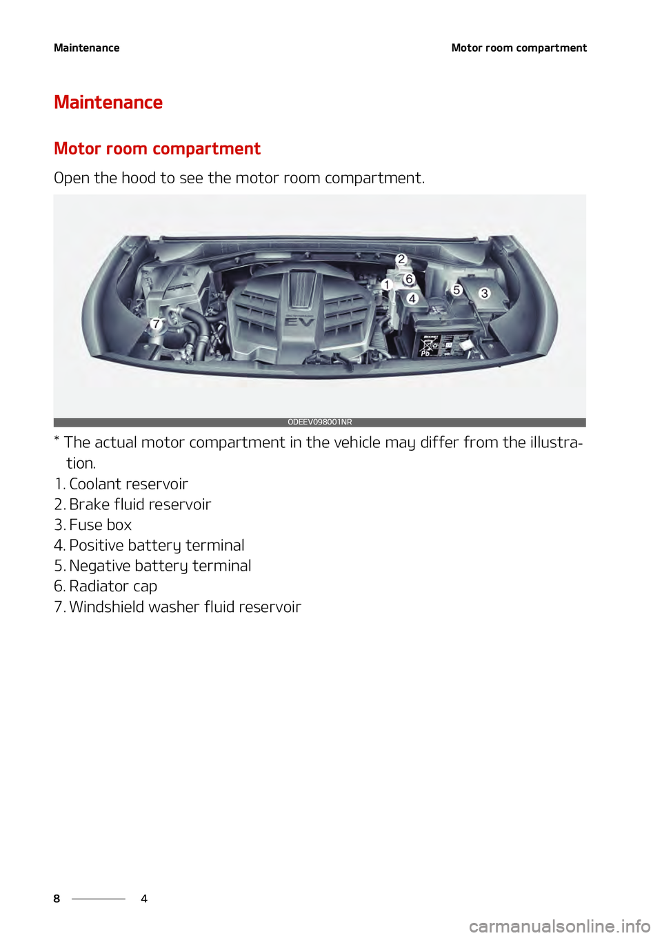 KIA NIRO EV 2021  Owners Manual �.�B�J�O�U�F�O�B�O�D�F
�
�
�.�P�U�P�S��S�P�P�N��D�P�N�Q�B�S�U�N�F�O�U
�.�B�J�O�U�F�O�B�O�D�F
�.�P�U�P�S��S�P�P�N��D�P�N�Q�B�S�U�N�F�O�U
�0�Q�F�O��U�I�F��I�P�P�E��U�P��T�F�F��U�I�F��N�P�U�P