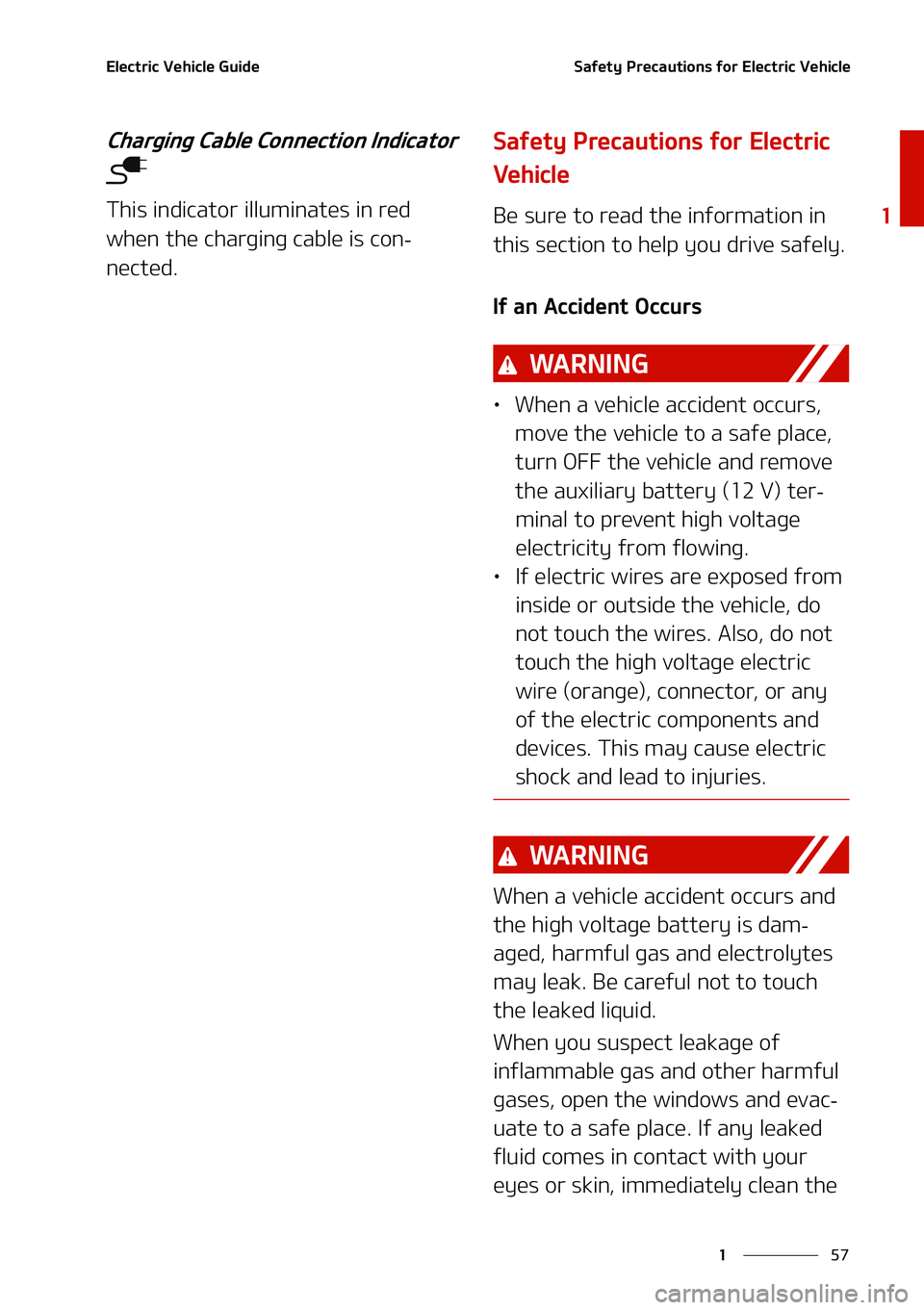 KIA NIRO EV 2021 Repair Manual ��
�
�
�&�M�F�D�U�S�J�D��7�F�I�J�D�M�F��(�V�J�E�F�4�B�G�F�U�Z��1�S�F�D�B�V�U�J�P�O�T��G�P�S��&�M�F�D�U�S�J�D��7�F�I�J�D�M�F
�$�I�B�S�H�J�O�H��$�B�C�M�F��$�P�O�O�F�D�U�J�P�O��*�O�E�J�D�B�U
