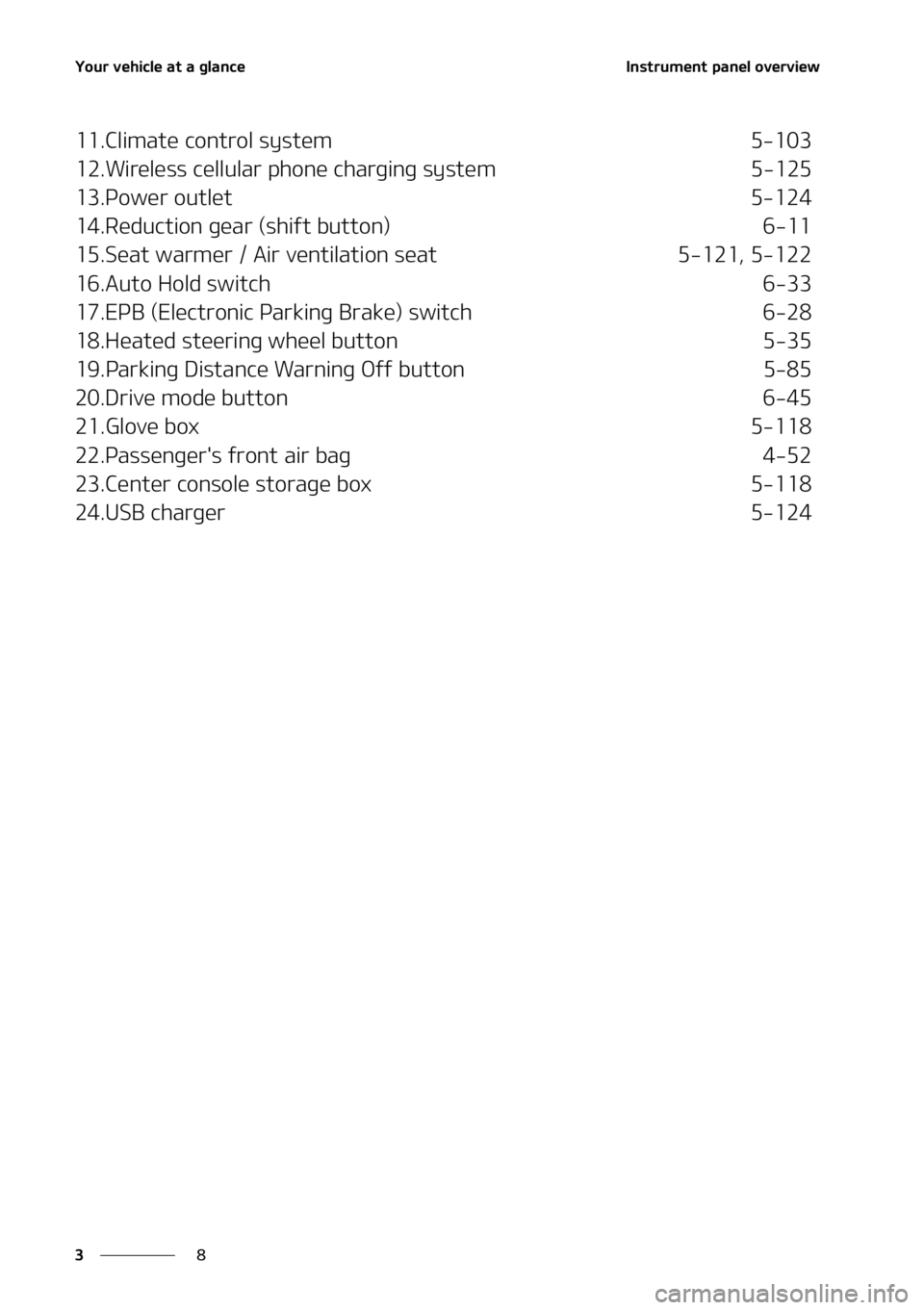 KIA NIRO EV 2021 Manual PDF �:�P�V�S��W�F�I�J�D�M�F��B�U��B��H�M�B�O�D�F
�
�
�*�O�T�U�S�V�N�F�O�U��Q�B�O�F�M��P�W�F�S�W�J�F�X
����$�M�J�N�B�U�F��D�P�O�U�S�P�M��T�Z�T�U�F�N� �����
����8�J�S�F�M�F�T�T��D�F�M