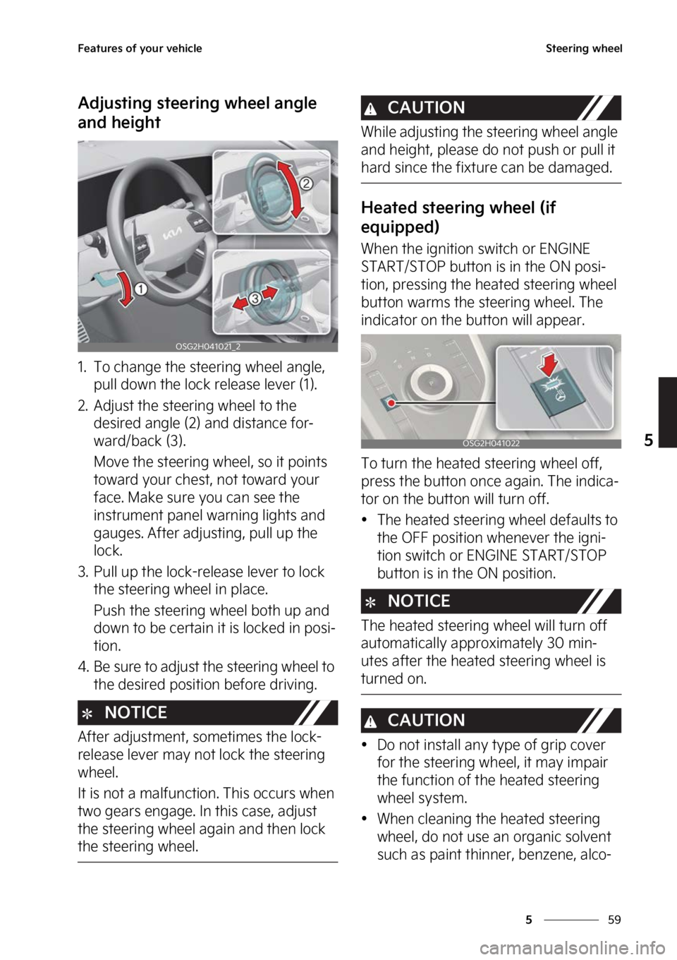 KIA NIRO 2023  Owners Manual ��
�
�
��F�B�U�V�S�F�T��P�G��Z�P�V�S��W�F�I�J�D�M�F�4�U�F�F�S�J�O�H��X�I�F�F�M
�"�E�K�V�T�U�J�O�H��T�U�F�F�S�J�O�H��X�I�F�F�M��B�O�H�M�F�
�B�O�E��I�F�J�H�I�U
�� �5�P��D�I�B�O�H�F��U�
