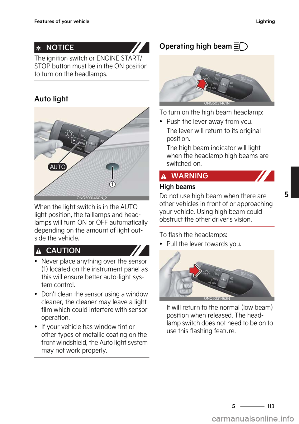 KIA NIRO 2023  Owners Manual ���
�
�
��F�B�U�V�S�F�T��P�G��Z�P�V�S��W�F�I�J�D�M�F�-�J�H�I�U�J�O�H
�/�0�5�*�$�&
�5�I�F��J�H�O�J�U�J�P�O��T�X�J�U�D�I��P�S��&�/�(�*�/�&��4�5�"�3�5�
�4�5�0�1��C�V�U�U�P�O��N�V�T�U��C
