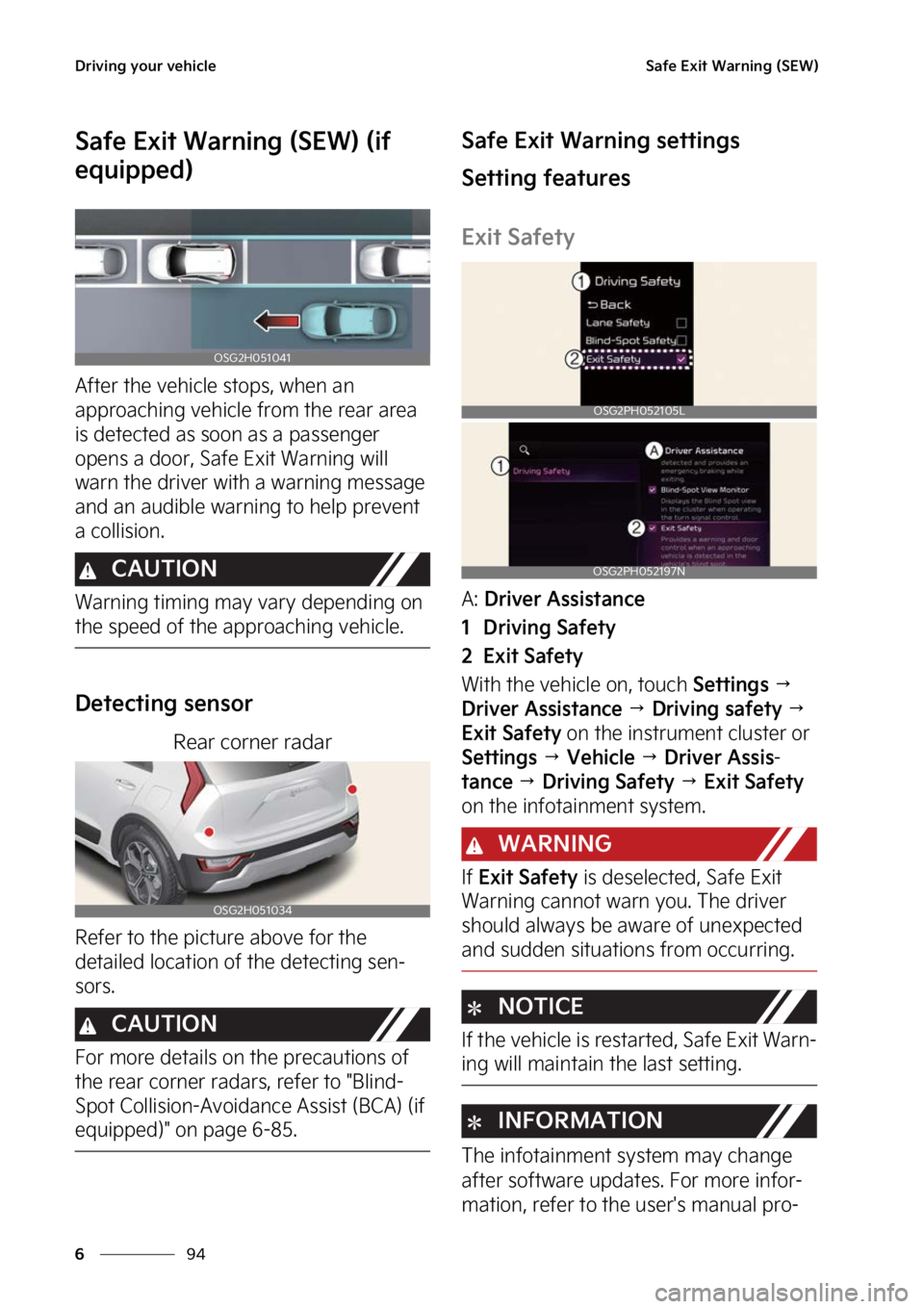 KIA NIRO 2023  Owners Manual �%�S�J�W�J�O�H��Z�P�V�S��W�F�I�J�D�M�F
��
�
�4�B�G�F��&�Y�J�U��8�B�S�O�J�O�H��	�4�&�8�

�4�B�G�F��&�Y�J�U��8�B�S�O�J�O�H��	�4�&�8�
��	�J�G�
�F�R�V�J�Q�Q�F�E�

�"�G�U�F�S��U�I�F��W�F�I�J