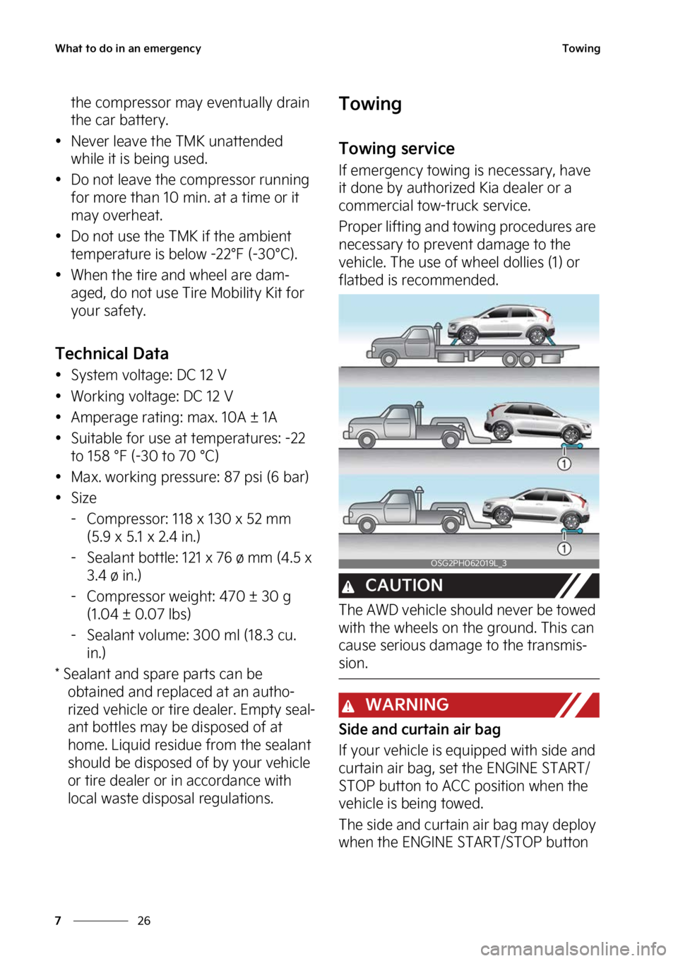 KIA NIRO 2023  Owners Manual �8�I�B�U��U�P��E�P��J�O��B�O��F�N�F�S�H�F�O�D�Z
��
�
�5�P�X�J�O�H
�U�I�F��D�P�N�Q�S�F�T�T�P�S��N�B�Z��F�W�F�O�U�V�B�M�M�Z��E�S�B�J�O�
�U�I�F��D�B�S��C�B�U�U�F�S�Z�
