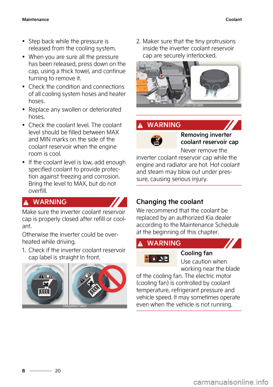 KIA NIRO 2023  Owners Manual �.�B�J�O�U�F�O�B�O�D�F
��
�
�$�P�P�M�B�O�U
