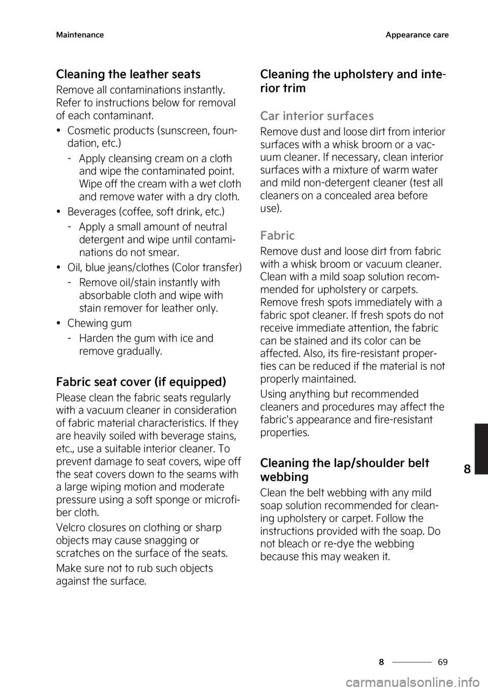 KIA NIRO 2023  Owners Manual ��
�
�
�.�B�J�O�U�F�O�B�O�D�F�"�Q�Q�F�B�S�B�O�D�F��D�B�S�F
�$�M�F�B�O�J�O�H��U�I�F��M�F�B�U�I�F�S��T�F�B�U�T
�3�F�N�P�W�F��B�M�M��D�P�O�U�B�N�J�O�B�U�J�P�O�T��J�O�T�U�B�O�U�M�Z��
�3�F�G�F