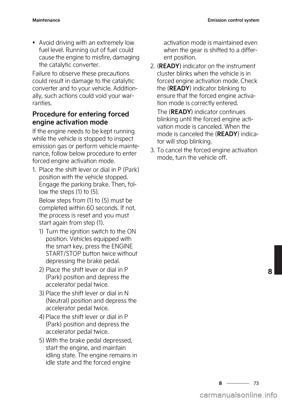 KIA NIRO 2023  Owners Manual ��
�
�
�.�B�J�O�U�F�O�B�O�D�F�&�N�J�T�T�J�P�O��D�P�O�U�S�P�M��T�Z�T�U�F�N
