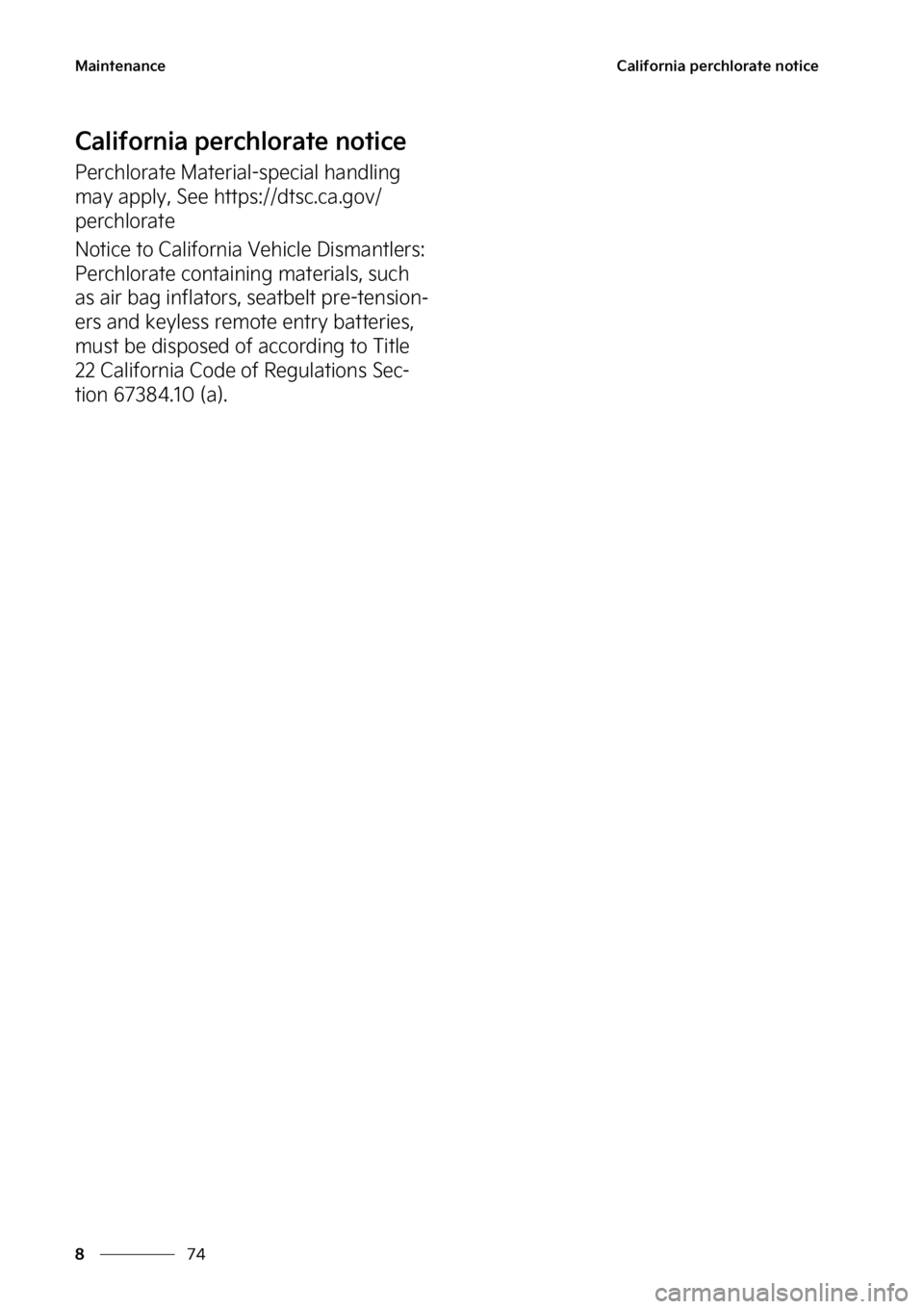 KIA NIRO 2023  Owners Manual �.�B�J�O�U�F�O�B�O�D�F
��
�
�$�B�M�J�G�P�S�O�J�B��Q�F�S�D�I�M�P�S�B�U�F��O�P�U�J�D�F
�$�B�M�J�G�P�S�O�J�B��Q�F�S�D�I�M�P�S�B�U�F��O�P�U�J�D�F
�1�F�S�D�I�M�P�S�B�U�F��.�B�U�F�S�J�B�M��T�Q�F�D�