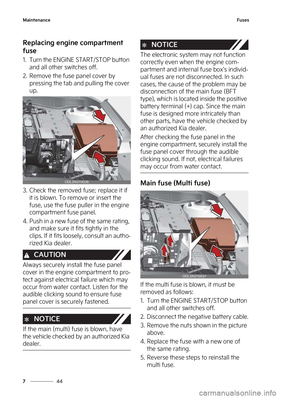 KIA K5 2023  Owners Manual �.�B�J�O�U�F�O�B�O�D�F
��
�
��V�T�F�T
�3�F�Q�M�B�D�J�O�H��F�O�H�J�O�F��D�P�N�Q�B�S�U�N�F�O�U�
�G�V�T�F
�� �5�V�S�O��U�I�F��&�/�(�*�/�&��4�5�"�3�5��4�5�0�1��C�V�U�U�P�O�
�B�O�E��B�M�M�