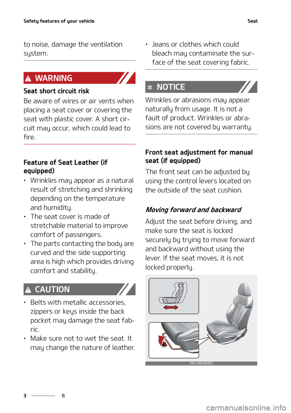 KIA K5 2021 Owners Manual �4�B�G�F�U�Z��G�F�B�U�V�S�F�T��P�G��Z�P�V�S��W�F�I�J�D�M�F
�
�
�4�F�B�U
�U�P��O�P�J�T�F�
��E�B�N�B�H�F��U�I�F��W�F�O�U�J�M�B�U�J�P�O�
�T�Z�T�U�F�N�
�8�" �3 �/ �* �/ �(
�4�F�B�U��T�I�P�S�U