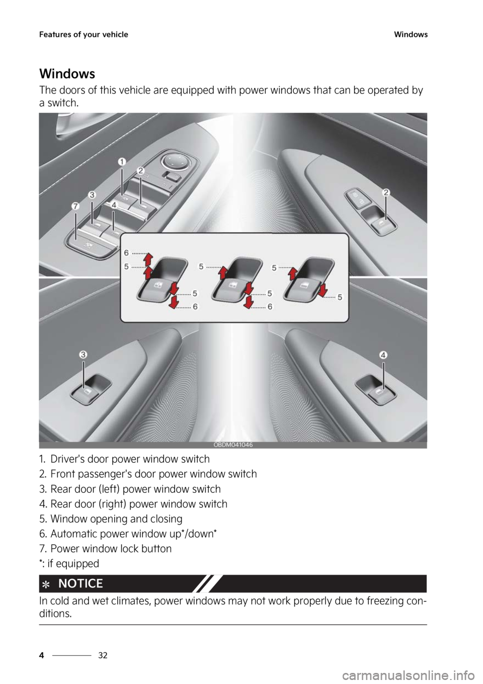 KIA FORTE 2023  Owners Manual ��F�B�U�V�S�F�T��P�G��Z�P�V�S��W�F�I�J�D�M�F
��
�
�8�J�O�E�P�X�T
�8�J�O�E�P�X�T
�5�I�F��E�P�P�S�T��P�G��U�I�J�T��W�F�I�J�D�M�F��B�S�F��F �R�V�J�Q�Q�F�E��X�J�U�I��Q�P�X�F�S��X�J�O�E�P�X