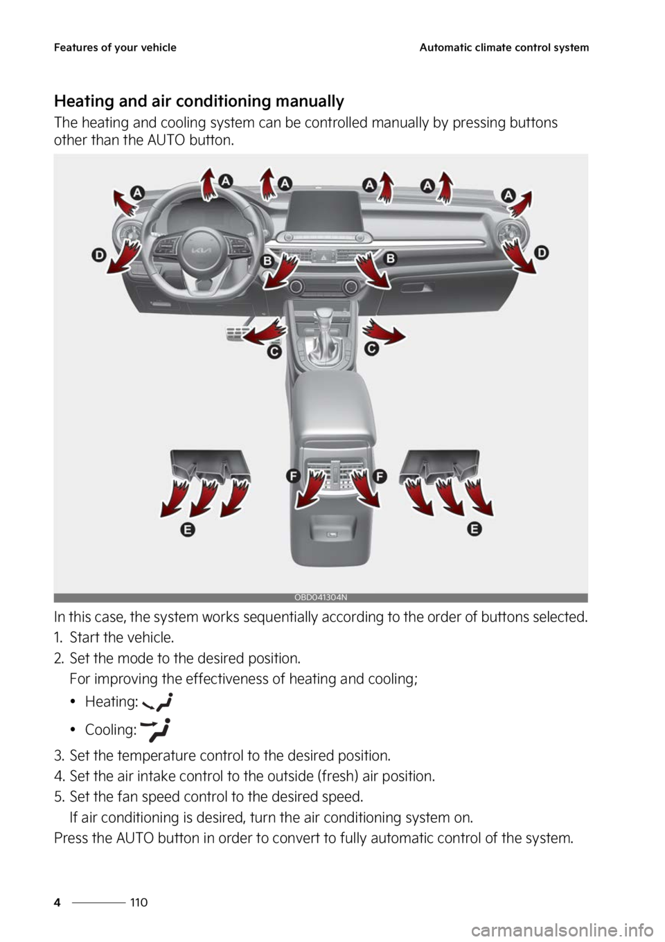 KIA FORTE 2023  Owners Manual ��F�B�U�V�S�F�T��P�G��Z�P�V�S��W�F�I�J�D�M�F
���
�
�"�V�U�P�N�B�U�J�D��D�M�J�N�B�U�F��D�P�O�U�S�P�M��T�Z�T�U�F�N
�)�F�B�U�J�O�H��B�O�E��B�J�S��D�P�O�E�J�U�J�P�O�J�O�H��N�B�O�V�B�M�M�Z
�