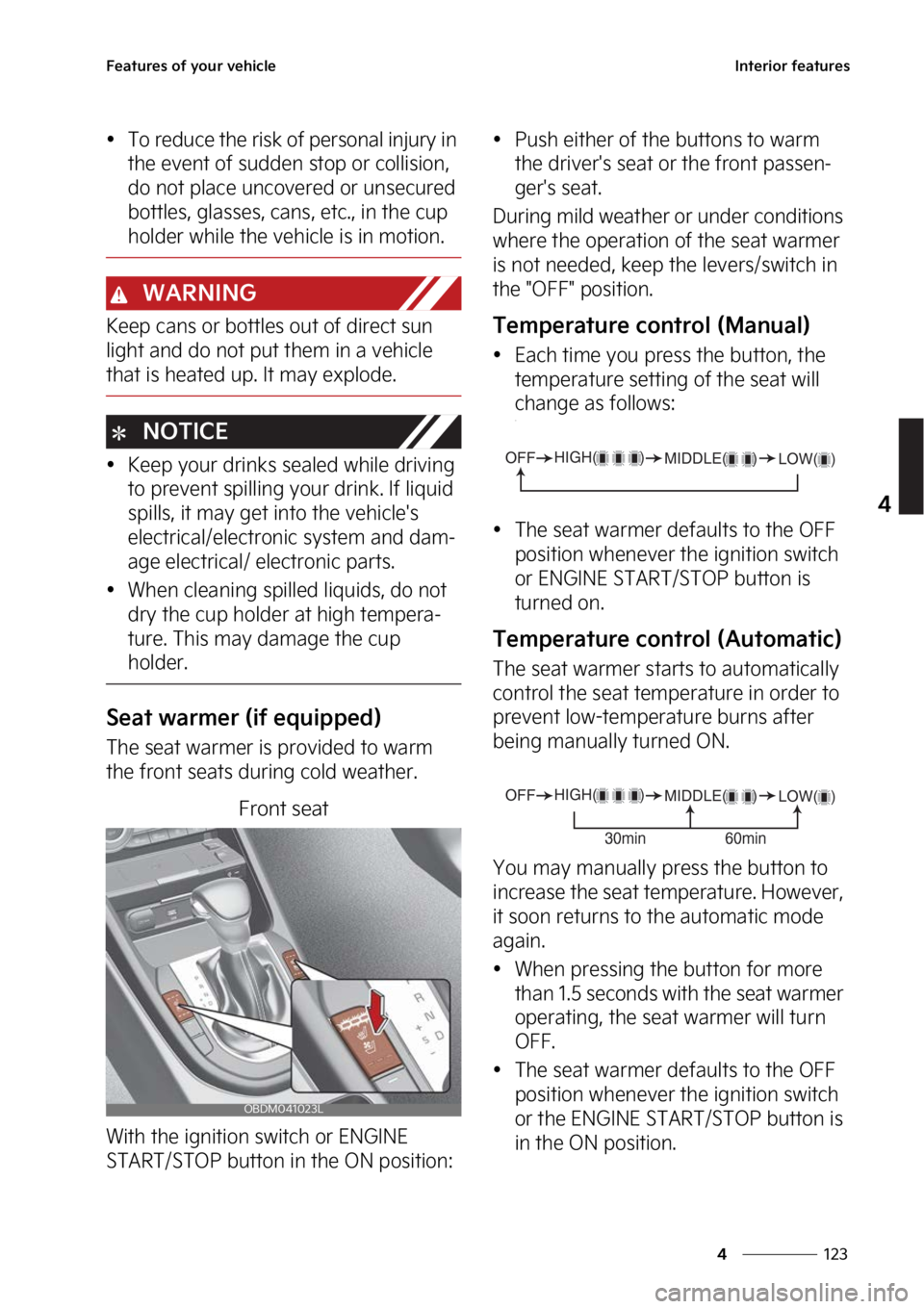KIA FORTE 2023  Owners Manual ���
�
�
��F�B�U�V�S�F�T��P�G��Z�P�V�S��W�F�I�J�D�M�F�*�O�U�F�S�J�P�S��G�F�B�U�V�S�F�T
