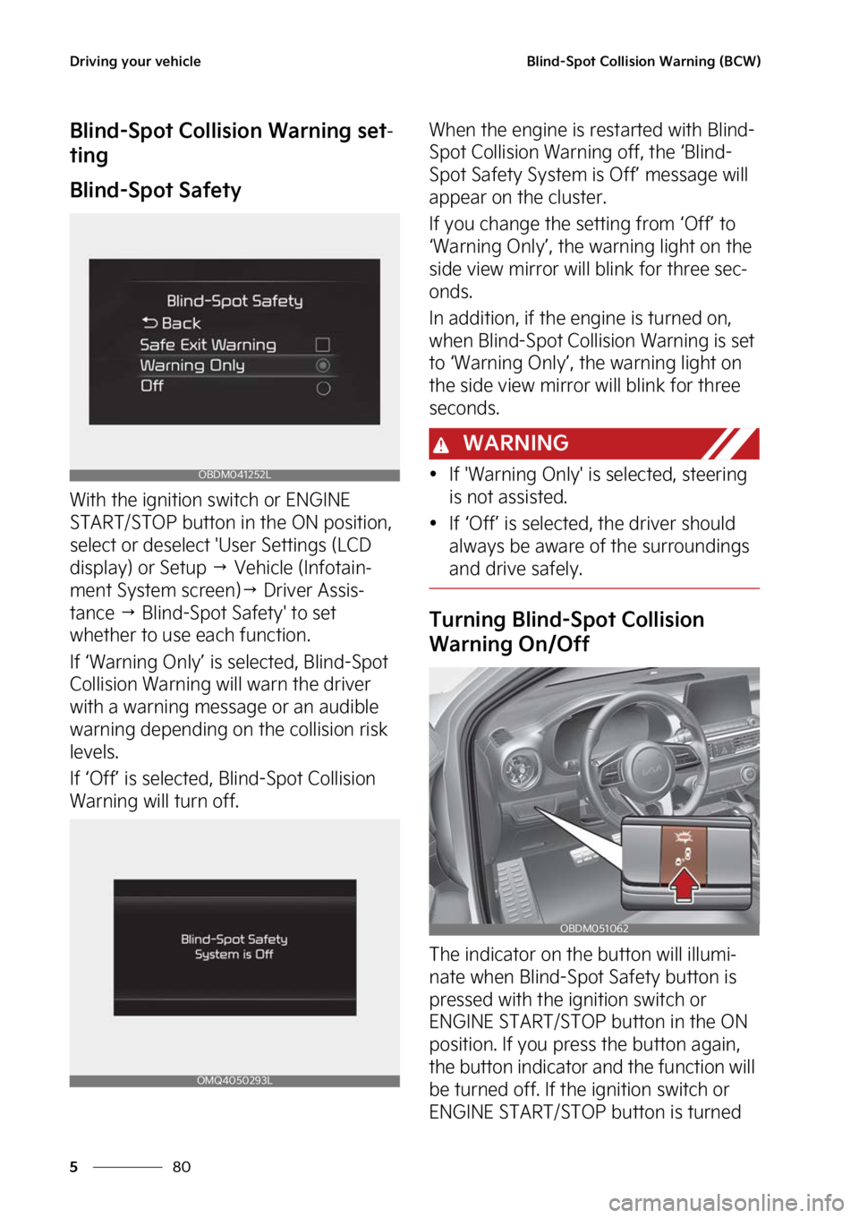 KIA FORTE 2023  Owners Manual �%�S�J�W�J�O�H��Z�P�V�S��W�F�I�J�D�M�F
��
�
�#�M�J�O�E��4�Q�P�U��$�P�M�M�J�T�J�P�O��8�B�S�O�J�O�H��	�#�$�8�

�#�M�J�O�E��4�Q�P�U��$�P�M�M�J�T�J�P�O��8�B�S�O�J�O�H��T�F�U-
�U�J�O�H
�#�M�J�