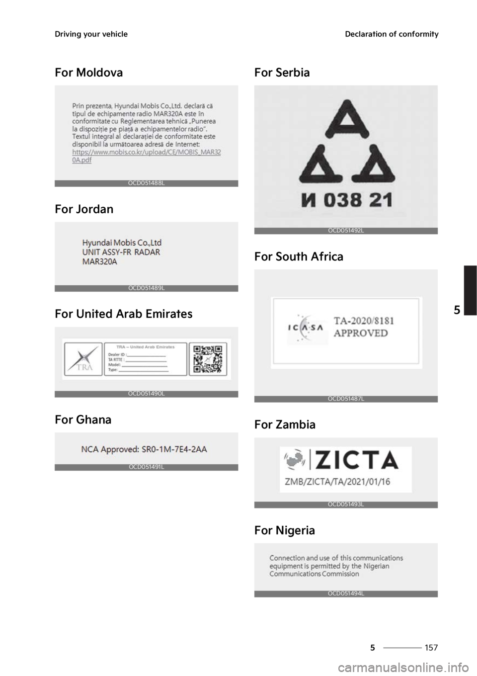 KIA FORTE 2023  Owners Manual ���
�
�
�%�S�J�W�J�O�H��Z�P�V�S��W�F�I�J�D�M�F�%�F�D�M�B�S�B�U�J�P�O��P�G��D�P�O�G�P�S�N�J�U�Z
��P�S��.�P�M�E�P�W�B
��P�S��+�P�S�E�B�O
��P�S��6�O�J�U�F�E��"�S�B�C��&�N�J�S�B�U�F�T
��