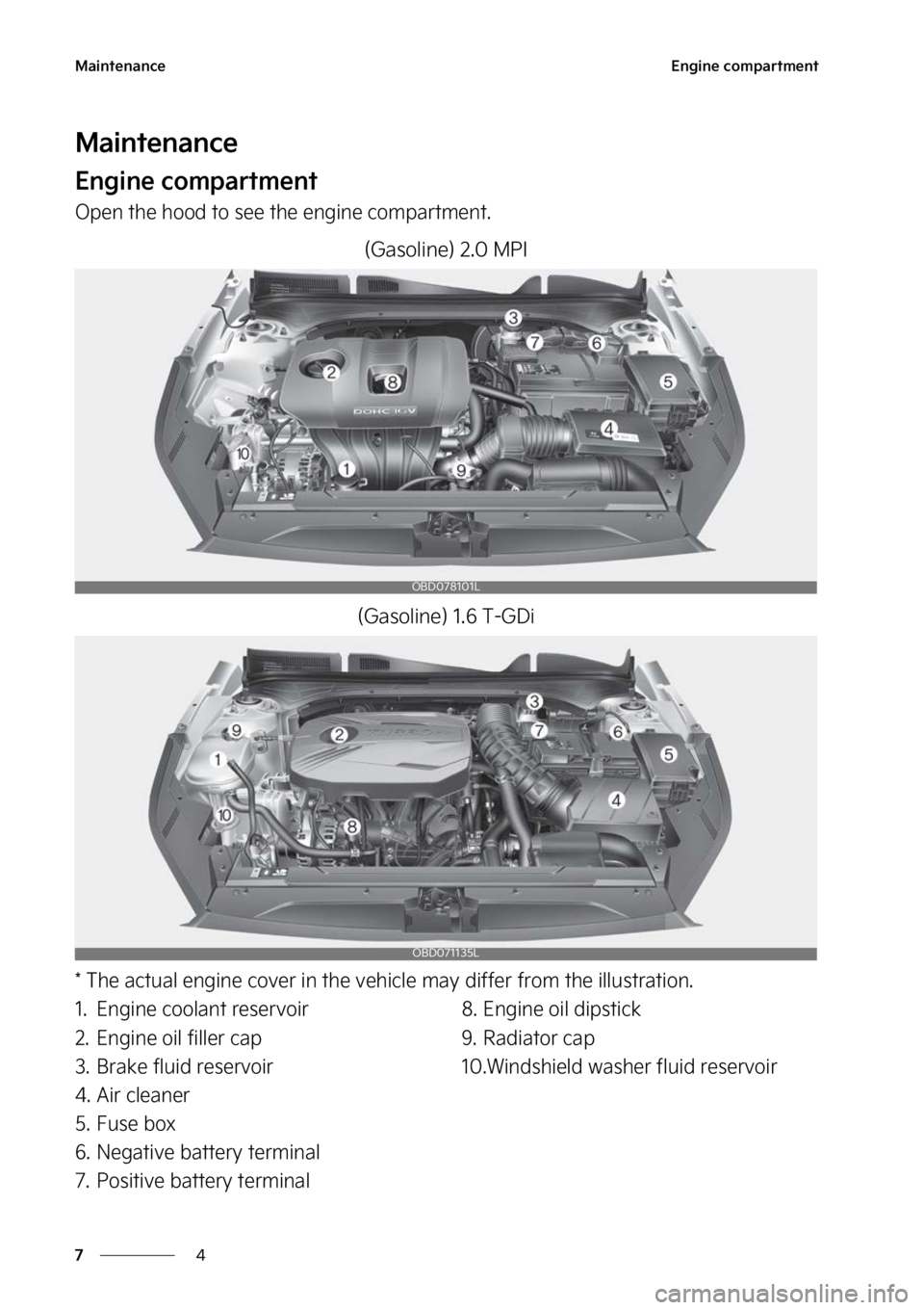 KIA FORTE 2023  Owners Manual �.�B�J�O�U�F�O�B�O�D�F
�
�
�&�O�H�J�O�F��D�P�N�Q�B�S�U�N�F�O�U
�.�B�J�O�U�F�O�B�O�D�F
�&�O�H�J�O�F��D�P�N�Q�B�S�U�N�F�O�U
�0�Q�F�O��U�I�F��I�P�P�E��U�P��T�F�F��U�I�F��F�O�H�J�O�F��D�P�N�Q�B