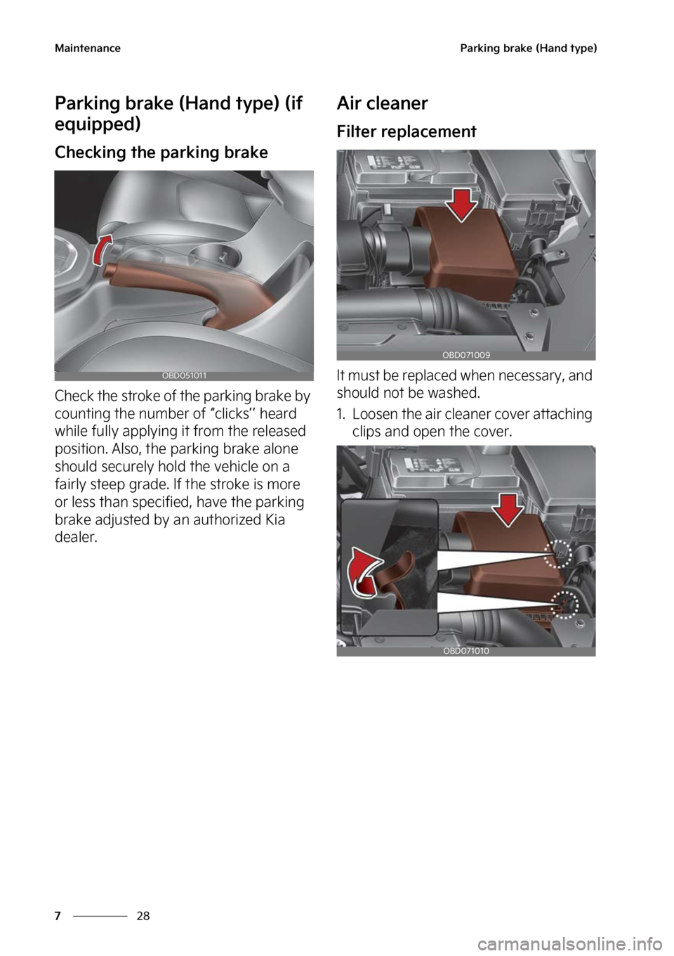 KIA FORTE 2023  Owners Manual �.�B�J�O�U�F�O�B�O�D�F
��
�
�1�B�S�L�J�O�H��C�S�B�L�F��	�)�B�O�E��U�Z�Q�F�

�1�B�S�L�J�O�H��C�S�B�L�F��	�)�B�O�E��U�Z�Q�F�
��	�J�G�
�F�R�V�J�Q�Q�F�E�

�$�I�F�D�L�J�O�H��U�I�F��Q�B�S�L�J�O