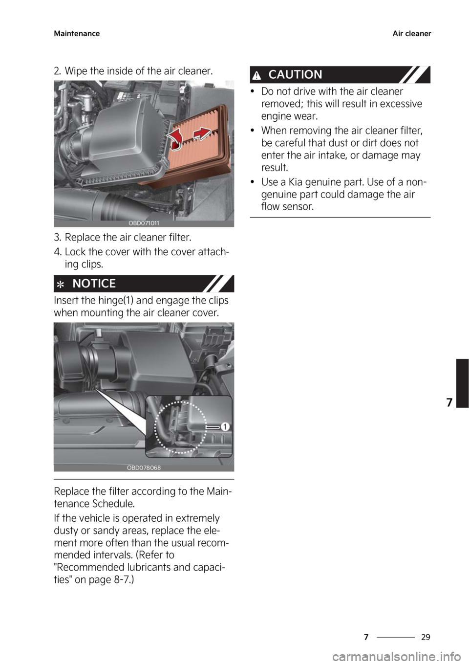 KIA FORTE 2023  Owners Manual ��
�
�
�.�B�J�O�U�F�O�B�O�D�F�"�J�S��D�M�F�B�O�F�S
�� �8�J�Q�F��U�I�F��J�O�T�J�E�F��P�G��U�I�F��B�J�S��D�M�F�B�O�F�S�
�� �3�F�Q�M�B�D�F��U�I�F��B�J�S��D�M�F�B�O�F�S��G�J�M�U�F�S�
