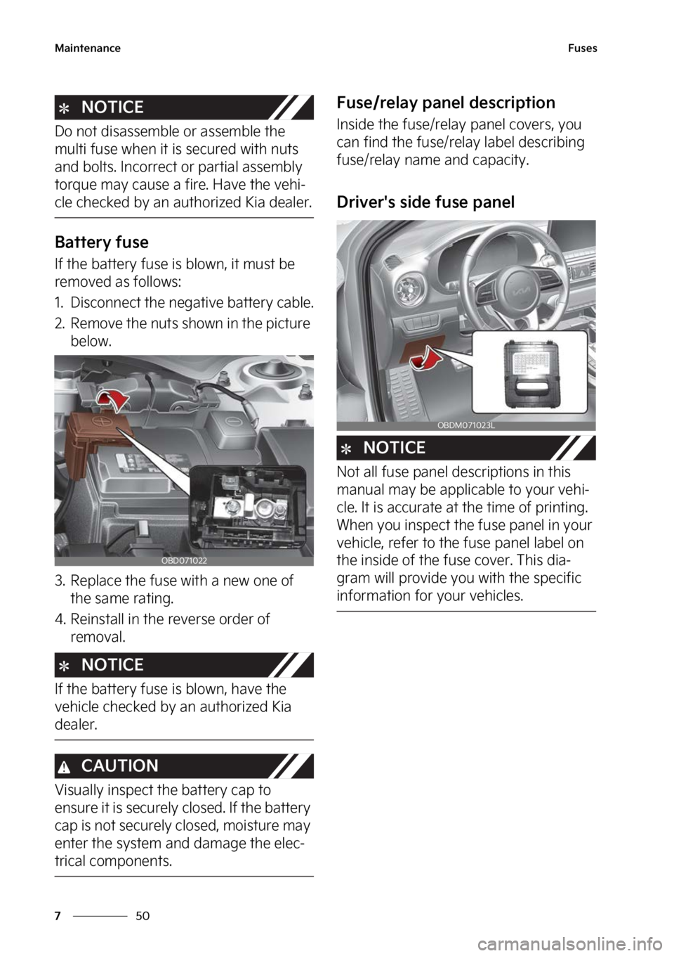 KIA FORTE 2023  Owners Manual �.�B�J�O�U�F�O�B�O�D�F
��
�
��V�T�F�T
�/�0�5�*�$�&
�%�P��O�P�U��E�J�T�B�T�T�F�N�C�M�F��P�S��B�T�T�F�N�C�M�F��U�I�F�
�N�V�M�U�J��G�V�T�F��X�I�F�O��J�U��J�T��T�F�D�V�S�F�E��X�J�U�I��O�V