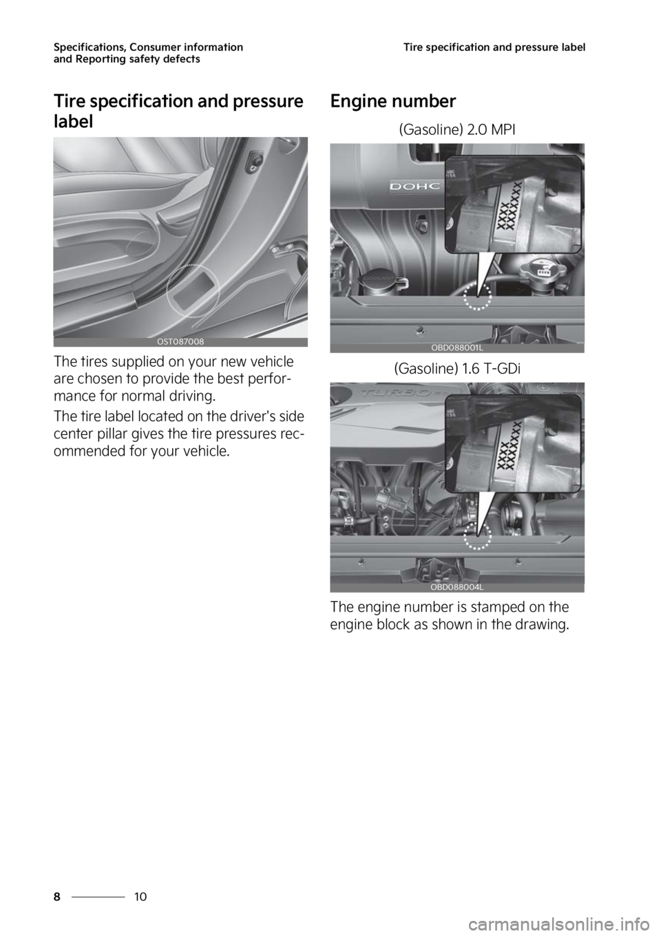 KIA FORTE 2023  Owners Manual �4�Q�F�D�J�G�J�D�B�U�J�P�O�T�
��$�P�O�T�V�N�F�S��J�O�G�P�S�N�B�U�J�P�O�
�B�O�E��3�F�Q�P�S�U�J�O�H��T�B�G�F�U�Z��E�F�G�F�D�U�T
��
�
�5�J�S�F��T�Q�F�D�J�G�J�D�B�U�J�P�O��B�O�E��Q�S�F�T�T�V�S