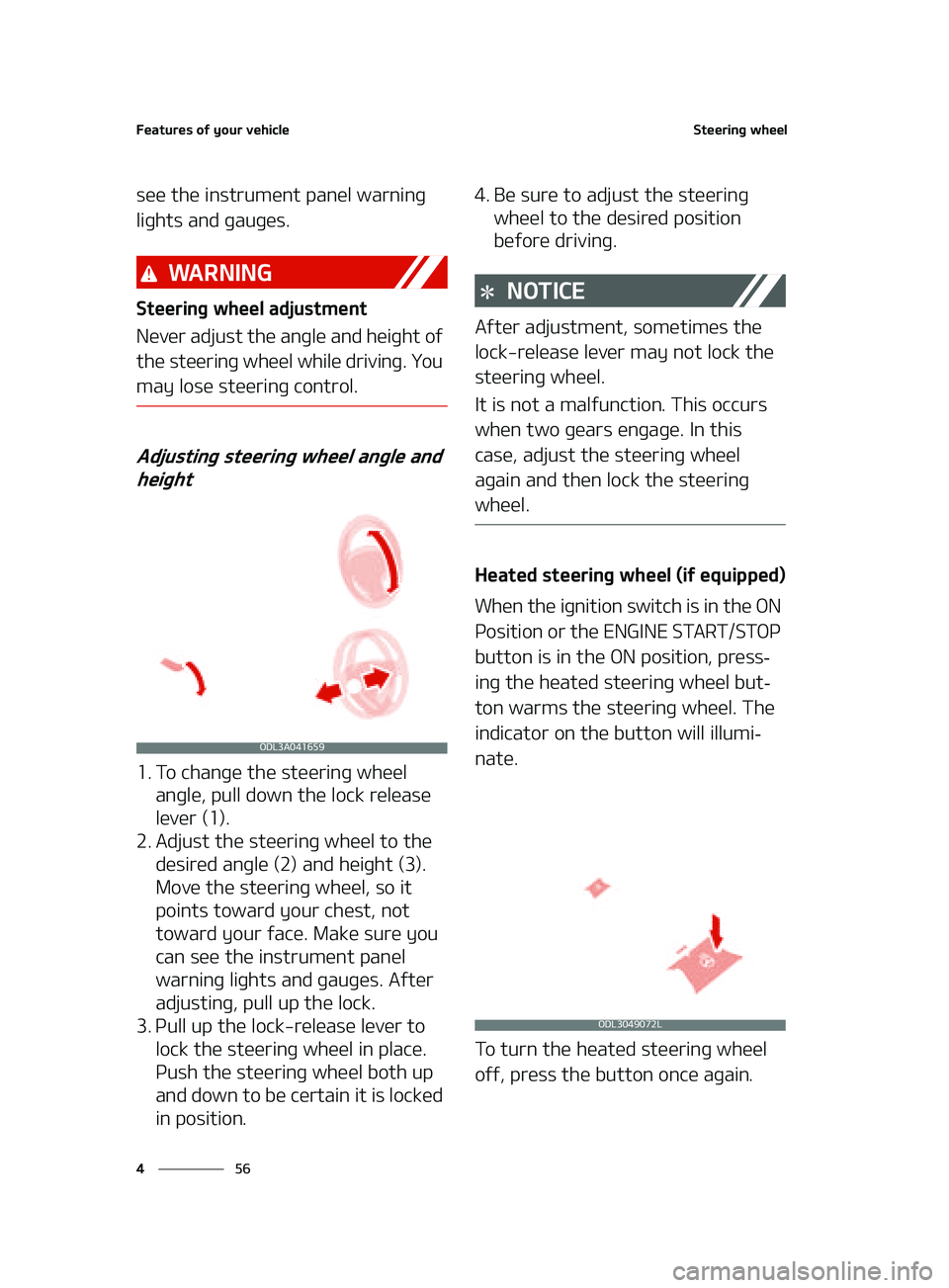 KIA FORTE 2022  Owners Manual ��F�B�U�V�S�F�T��P�G��Z�P�V�S��W�F�I�J�D�M�F
��
�
�4�U�F�F�S�J�O�H��X�I�F�F�M
�T�F�F��U�I�F��J�O�T�U�S�V�N�F�O�U��Q�B�O�F�M��X�B�S�O�J�O�H�
�M�J�H�I�U�T��B�O�E��H�B�V�H�F�T�
�8�"�3�/�*