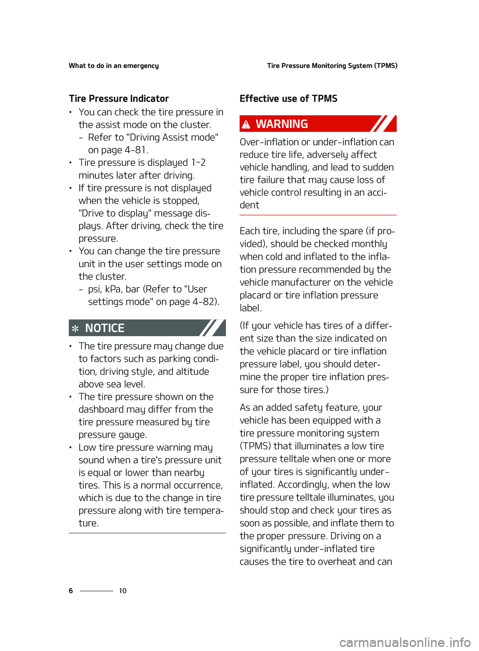 KIA FORTE 2022  Owners Manual �8�I�B�U��U�P��E�P��J�O��B�O��F�N�F�S�H�F�O�D�Z
��
�
�5�J�S�F��1�S�F�T�T�V�S�F��.�P�O�J�U�P�S�J�O�H��4�Z�T�U�F�N��	�5�1�.�4�

�5�J�S�F��1�S�F�T�T�V�S�F��*�O�E�J�D�B�U�P�S
LÜ �:�P�V��D�
