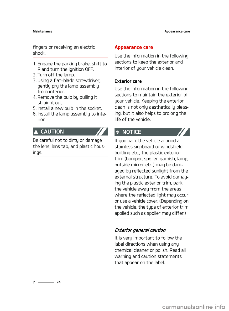 KIA FORTE 2022  Owners Manual �.�B�J�O�U�F�O�B�O�D�F
��
�
�"�Q�Q�F�B�S�B�O�D�F��D�B�S�F
�G�J�O�H�F�S�T��P�S��S�F�D�F�J�W�J�O�H��B�O��F�M�F�D�U�S�J�D�
�T�I�P�D�L�
�� �&�O�H�B�H�F��U�I�F��Q�B�S�L�J�O�H��C�S�B�L�F�
��