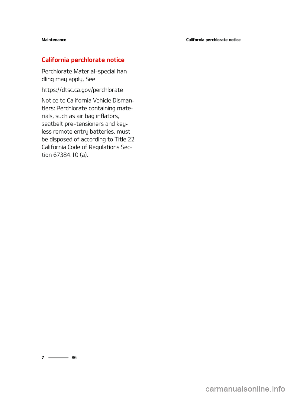 KIA FORTE 2022  Owners Manual �.�B�J�O�U�F�O�B�O�D�F
��
�
�$�B�M�J�G�P�S�O�J�B��Q�F�S�D�I�M�P�S�B�U�F��O�P�U�J�D�F
�$�B�M�J�G�P�S�O�J�B��Q�F�S�D�I�M�P�S�B�U�F��O�P�U�J�D�F
�1�F�S�D�I�M�P�S�B�U�F��.�B�U�F�S�J�B�M��T�Q�F�D�