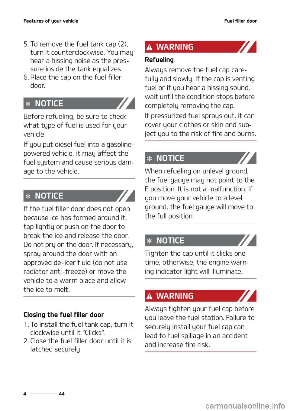 KIA FORTE 2021  Owners Manual ��F�B�U�V�S�F�T��P�G��Z�P�V�S��W�F�I�J�D�M�F
��
�
��V�F�M��G�J�M�M�F�S��E�P�P�S
�� �5�P��S�F�N�P�W�F��U�I�F��G�V�F�M��U�B�O�L��D�B�Q��	��
�
�
�U�V�S�O��J�U��D�P�V�O�U�F�S�D�M�P�D