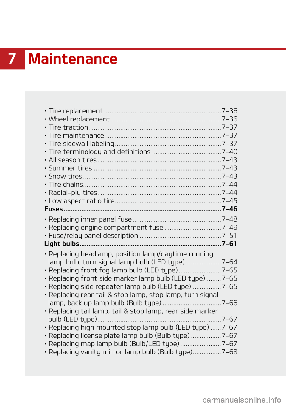 KIA FORTE 2021  Owners Manual ��.�B�J�O�U�F�O�B�O�D�F
LÜ��5�J�S�F��S�F�Q�M�B�D�F�N�F�O�U ���������������������������������������������� �������������������� ��