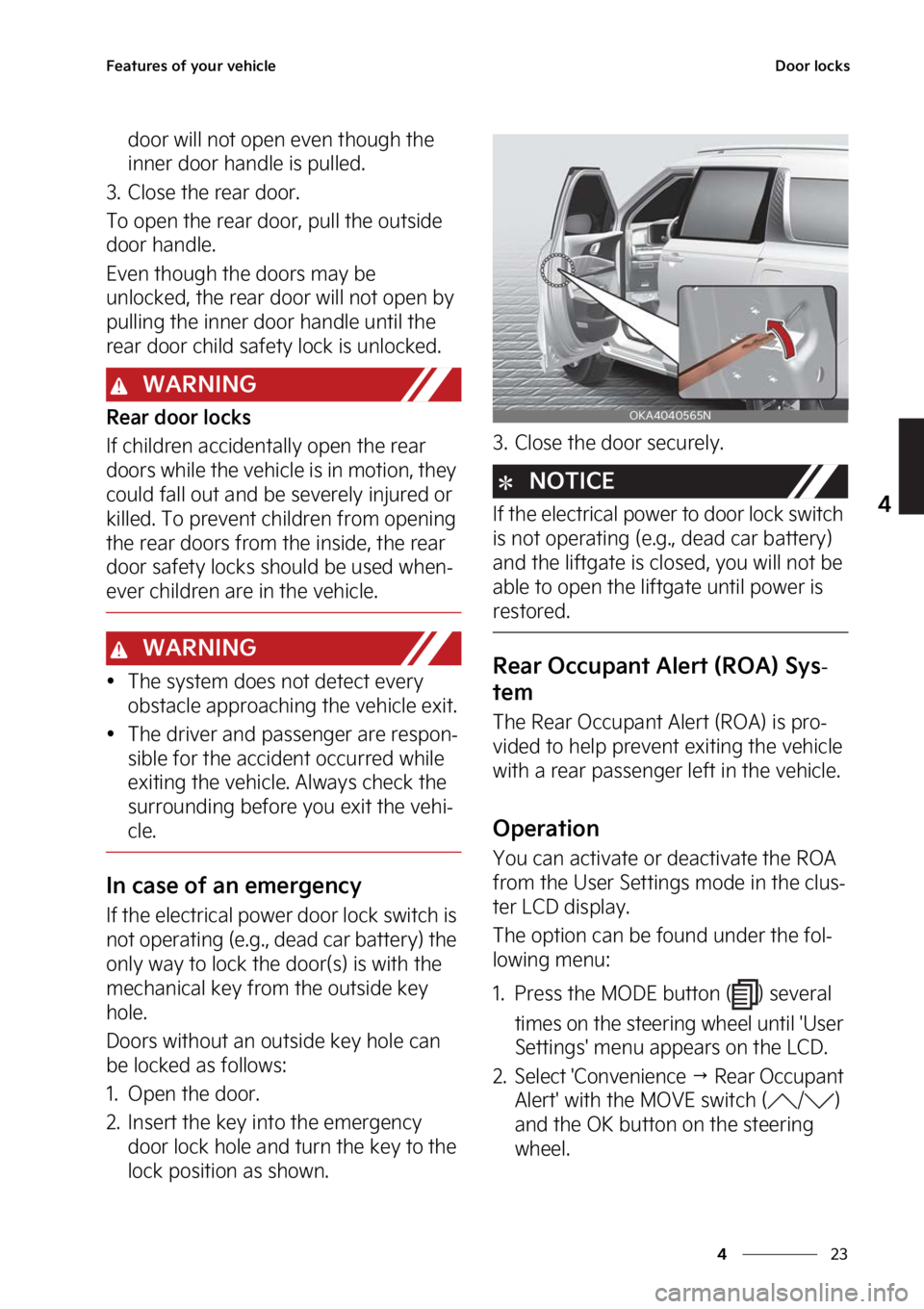 KIA CARNIVAL 2023  Owners Manual ��
�
�
��F�B�U�V�S�F�T��P�G��Z�P�V�S��W�F�I�J�D�M�F�%�P�P�S��M�P�D�L�T
�E�P�P�S��X�J�M�M��O�P�U��P�Q�F�O��F�W�F�O��U�I�P�V�H�I��U�I�F�
�J�O�O�F�S��E�P�P�S��I�B�O�E�M�F��J�T��Q�V�M�