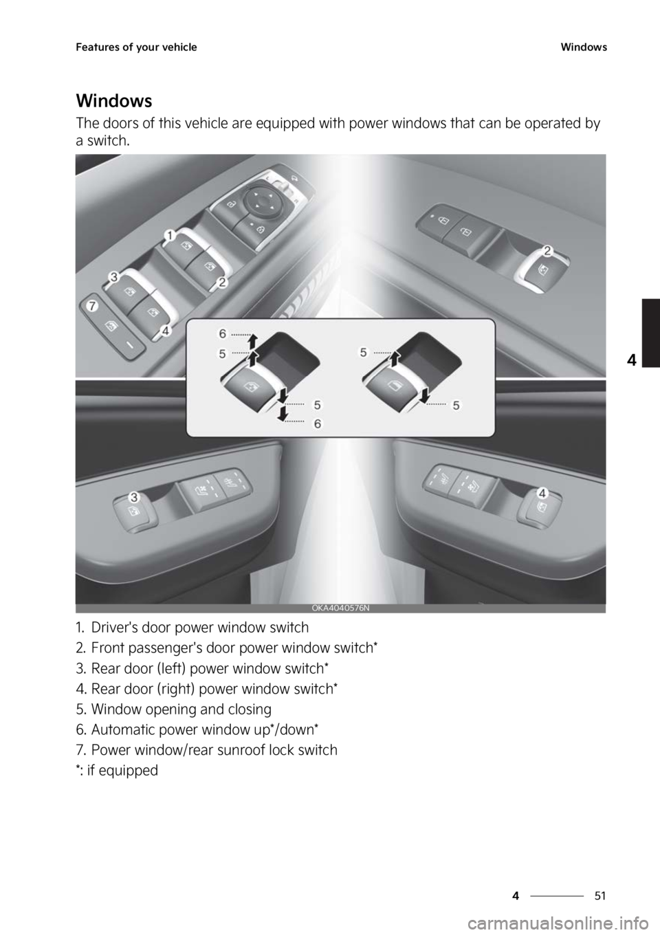 KIA CARNIVAL 2023  Owners Manual ��
�
�
��F�B�U�V�S�F�T��P�G��Z�P�V�S��W�F�I�J�D�M�F�8�J�O�E�P�X�T
�8�J�O�E�P�X�T
�5�I�F��E�P�P�S�T��P�G��U�I�J�T��W�F�I�J�D�M�F��B�S�F��F�R�V�J�Q�Q�F�E��X�J�U�I��Q�P�X�F�S��X�J�O�E�P�