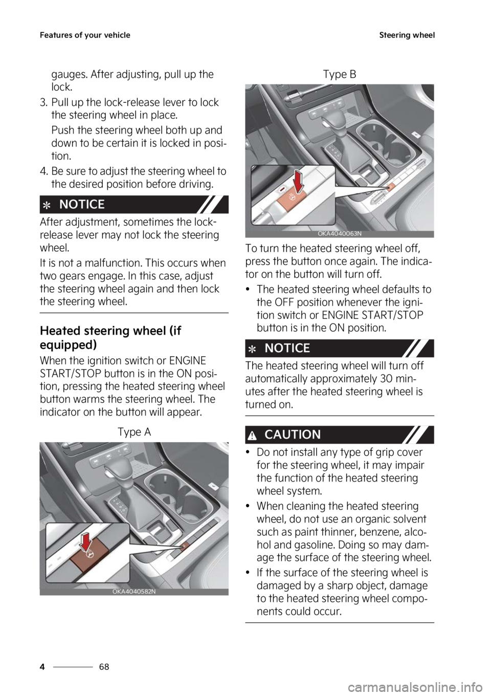 KIA CARNIVAL 2023  Owners Manual ��F�B�U�V�S�F�T��P�G��Z�P�V�S��W�F�I�J�D�M�F
��
�
�4�U�F�F�S�J�O�H��X�I�F�F�M
�H�B�V�H�F�T���"�G�U�F�S��B�E�K�V �T�U�J�O�H�
��Q�V�M�M��V�Q��U�I�F�
�M�P�D�L�
�� �1�V�M�M��V�Q��U�I�F
