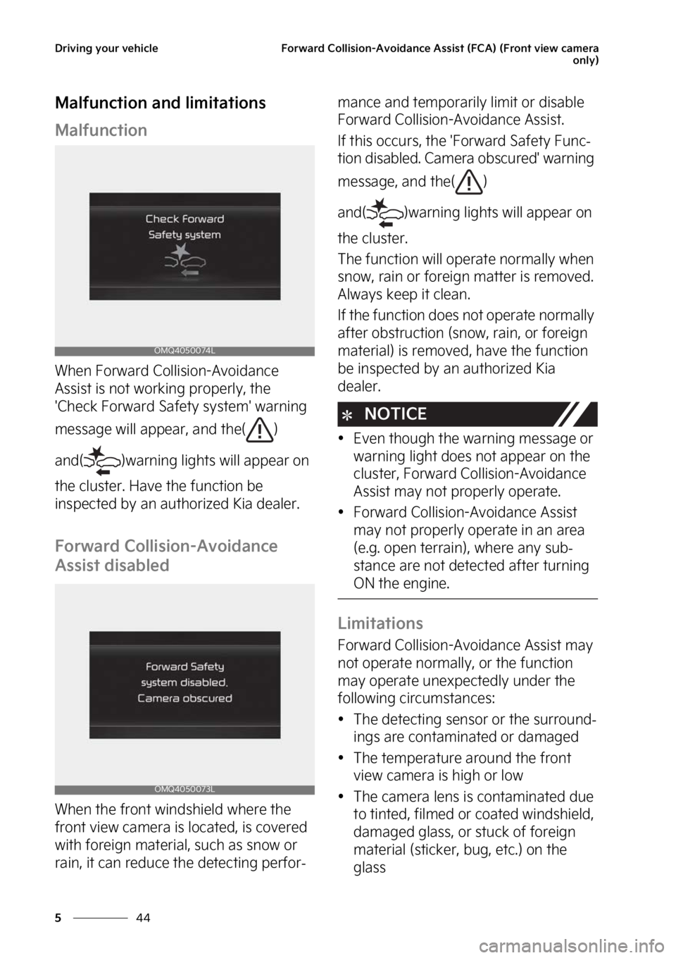 KIA CARNIVAL 2023  Owners Manual �%�S�J�W�J�O�H��Z�P�V�S��W�F�I�J�D�M�F
��
�
��P�S�X�B�S�E��$�P�M�M�J�T�J�P�O��"�W�P�J�E�B�O�D�F��"�T�T�J�T�U��	��$�"�
��	��S�P�O�U��W�J�F�X��D�B�N�F�S�B
�P�O�M�Z�

�.�B�M�G�V�O�D�U�J�P�