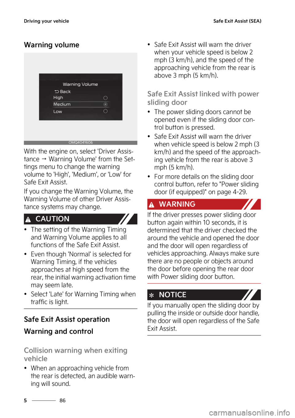 KIA CARNIVAL 2023  Owners Manual �%�S�J�W�J�O�H��Z�P�V�S��W�F�I�J�D�M�F
��
�
�4�B�G�F��&�Y�J�U��"�T�T�J�T�U��	�4�&�"�

�8�B�S�O�J�O�H��W�P�M�V�N�F
�8�J�U�I��U�I�F��F�O�H�J�O�F��P�O�
��T�F�M�F�D�U���%�S�J�W�F�S��"�T�T�