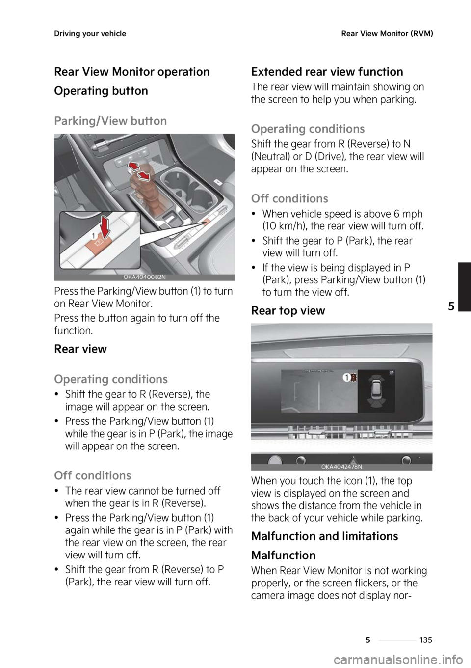 KIA CARNIVAL 2023  Owners Manual ���
�
�
�%�S�J�W�J�O�H��Z�P�V�S��W�F�I�J�D�M�F�3�F�B�S��7�J�F�X��.�P�O�J�U�P�S��	�3�7�.�

�3�F�B�S��7�J�F�X��.�P�O�J�U�P�S��P�Q�F�S�B�U�J�P�O
�0�Q�F�S�B�U�J�O�H��C�V�U�U�P�O
�1�B�S�L�J�O